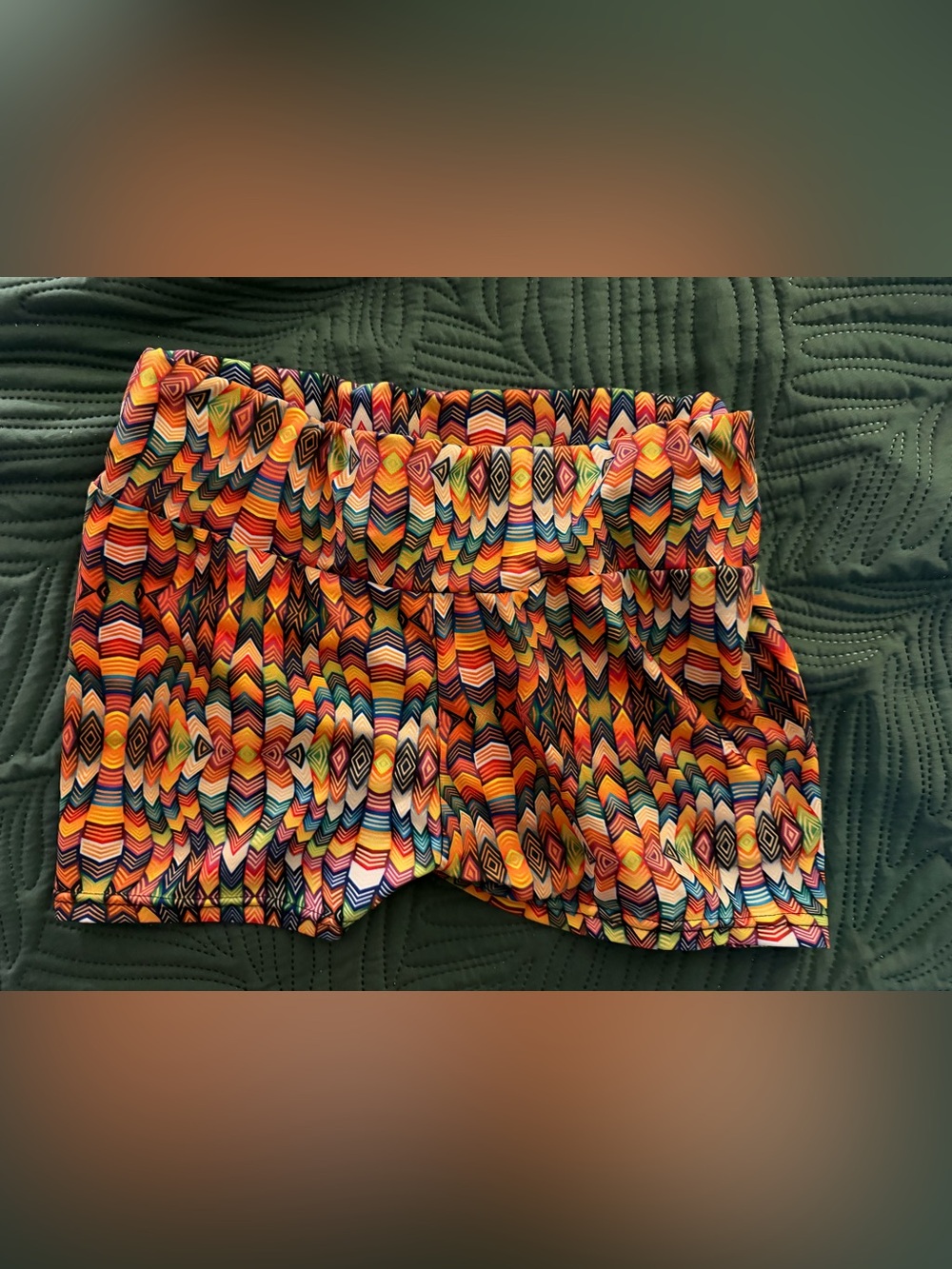 Patterned Butt Scrunch Shorts
